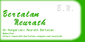 bertalan meurath business card